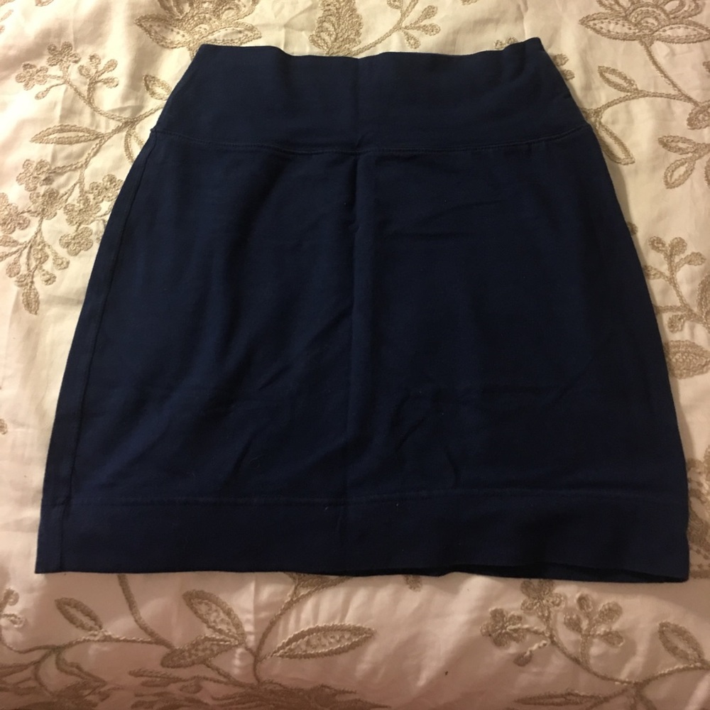Navy tight mini skirt