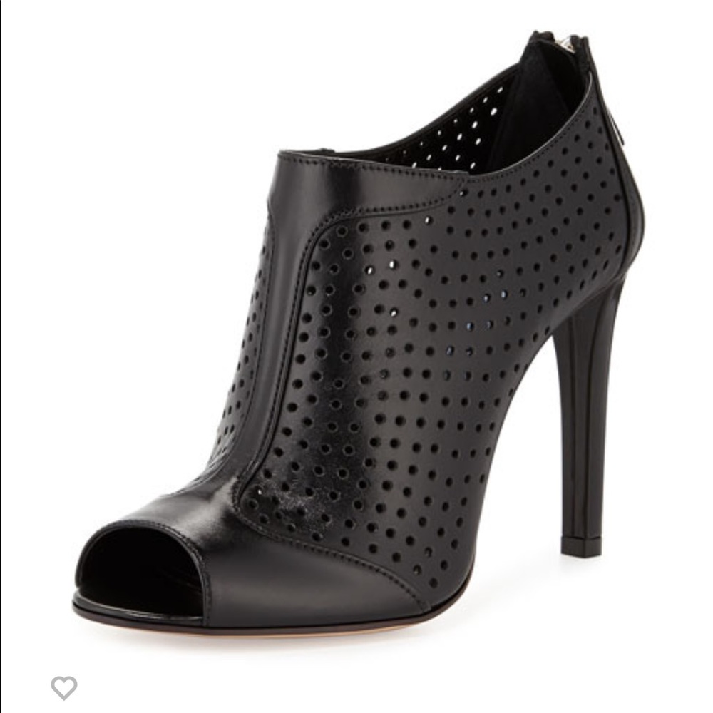 Prada Peep-Toe Bootie Black Brand New 36.5