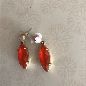 Orange with lite pink earrings