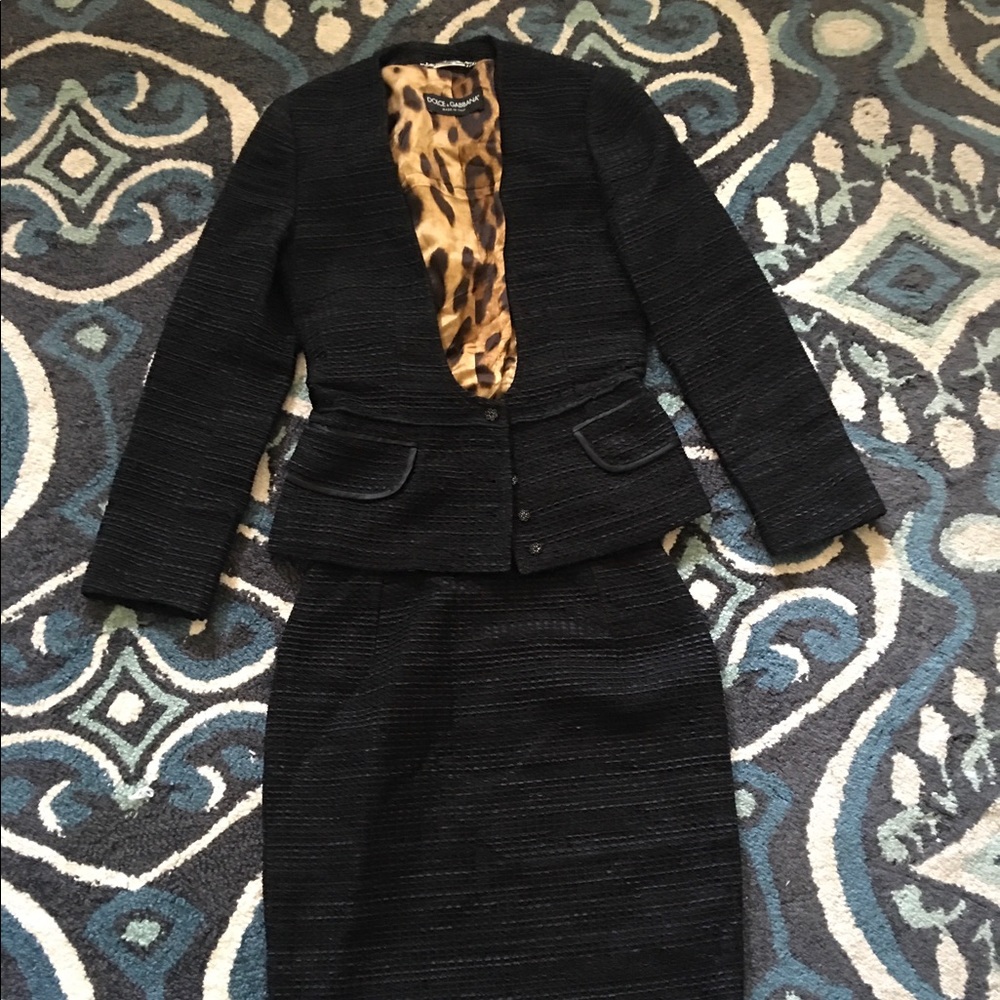 Black Two piece Suit by Dolce and Gabbana