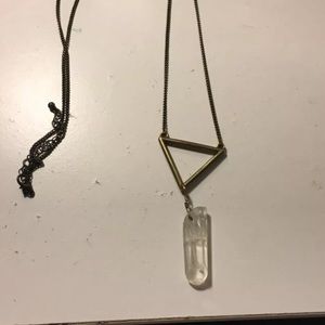 long crystal pendant necklace