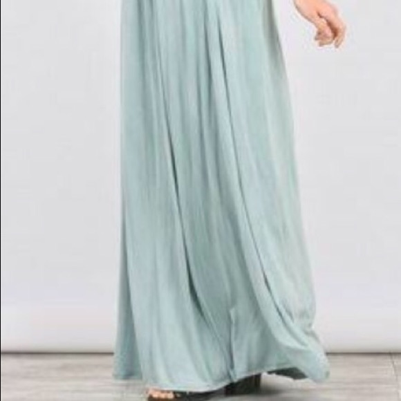 💐1 LEFT💐 Washed Jersey Waist Shirring Maxi Dress - Picture 4 of 6