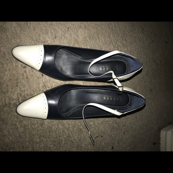 Polo Ralph Lauren Shoes - Polo Ralph Lauren Blue/White Heels