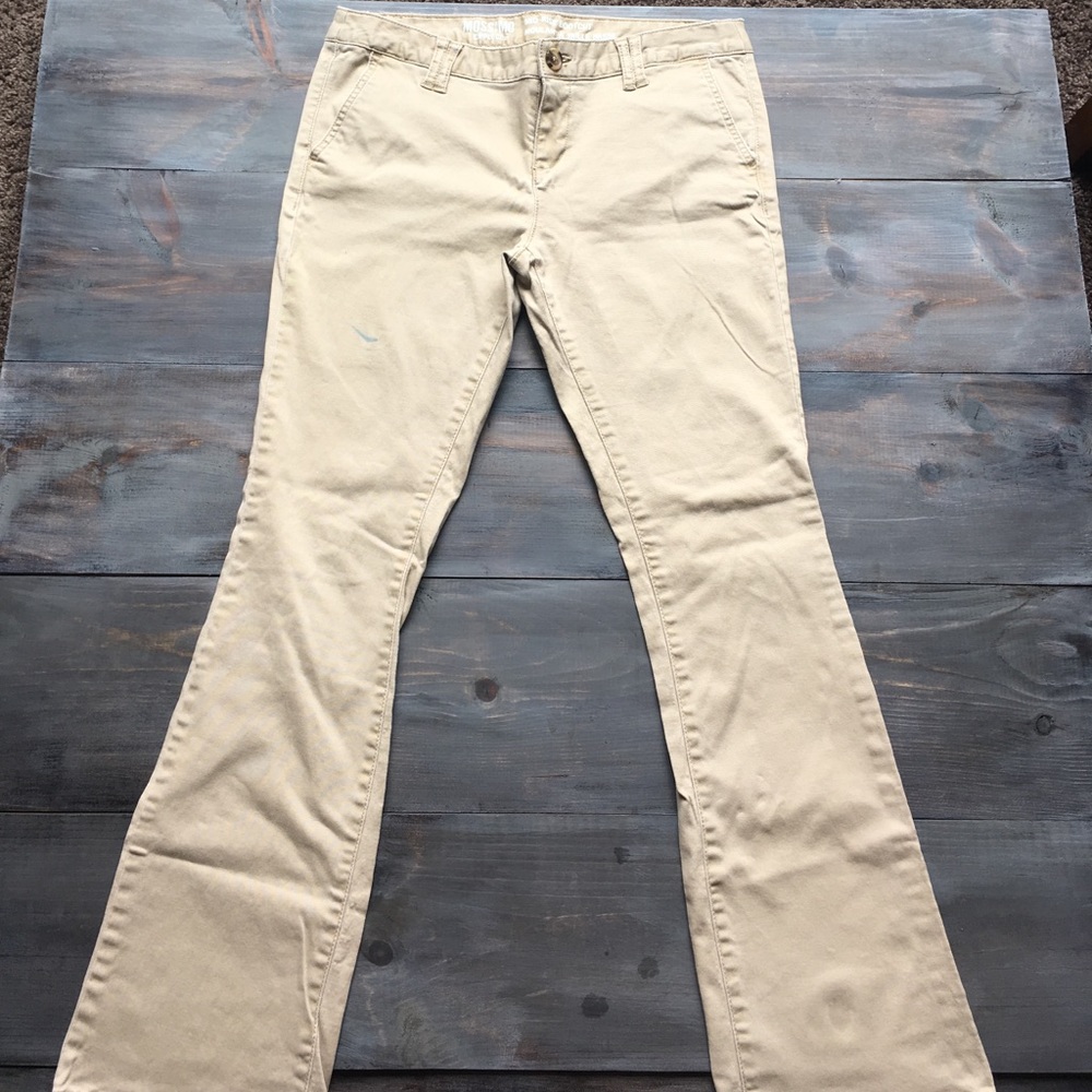 Khaki Bootcut Pants