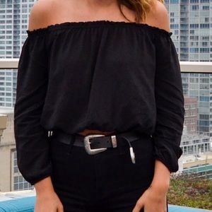 Brandy Melville off the shoulder crop top