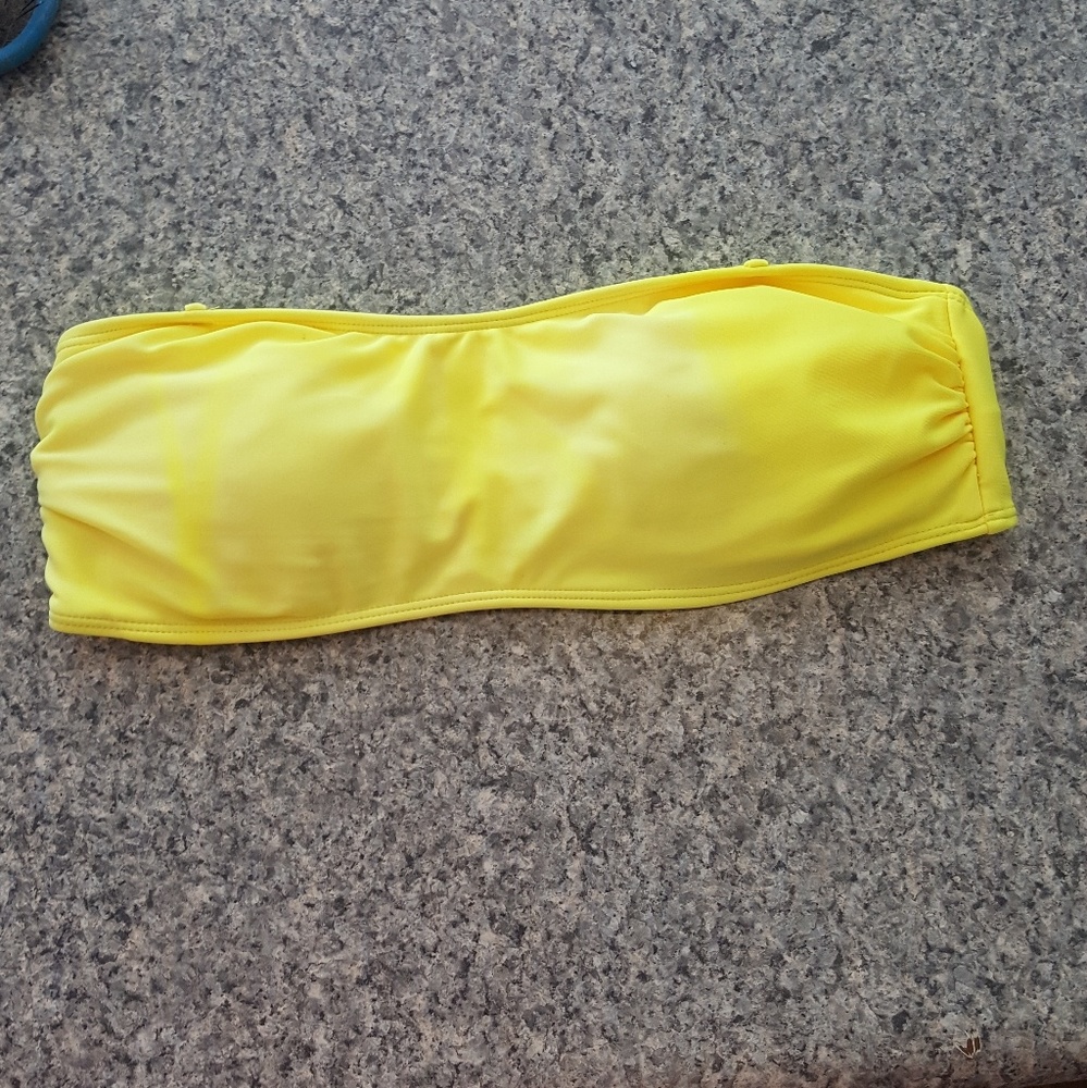 🆕️Neon Yellow Bandeau Swim Top