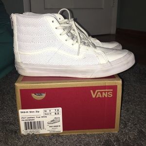 Women's Sk8-HI Slim zip leather vans