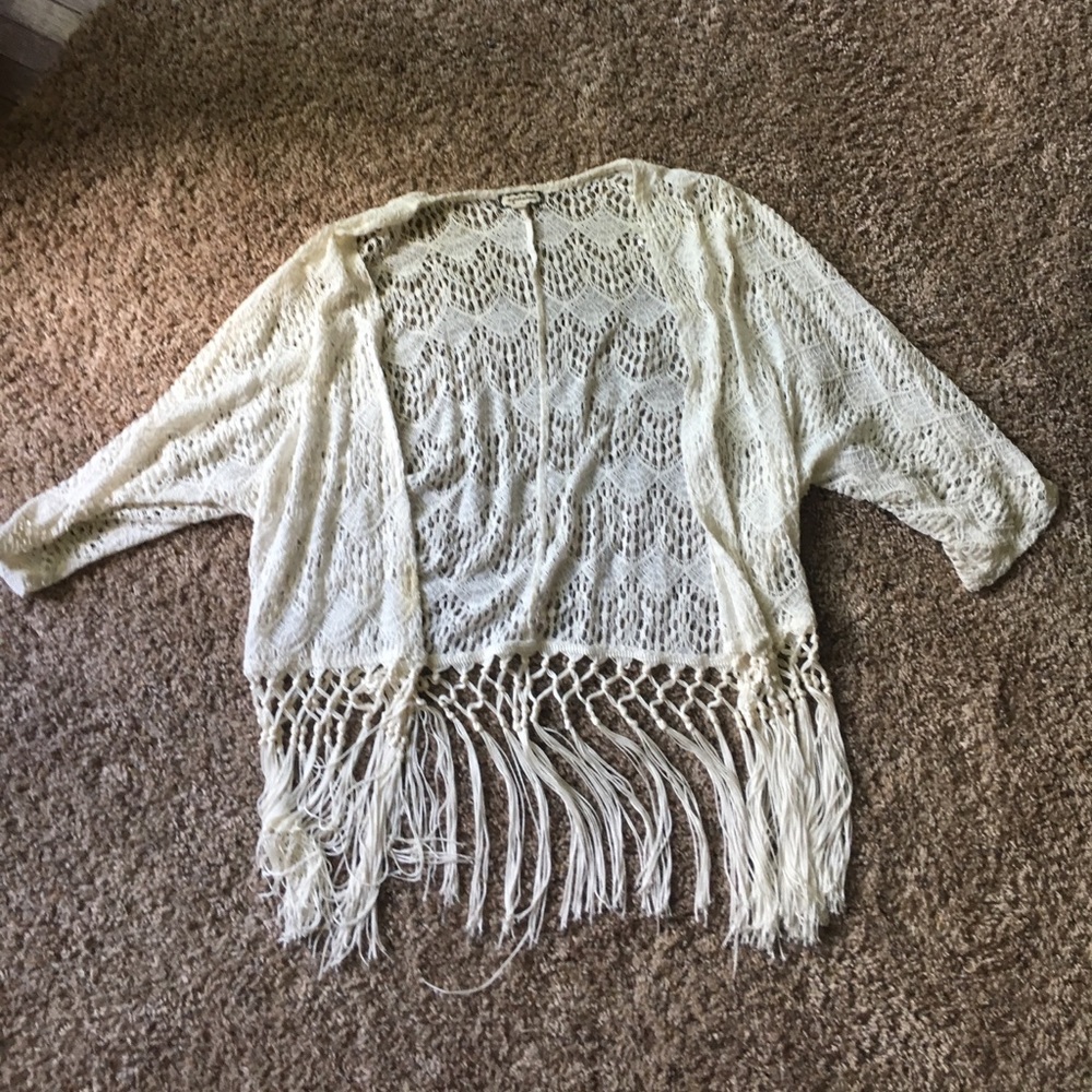 Boho crochet shrug