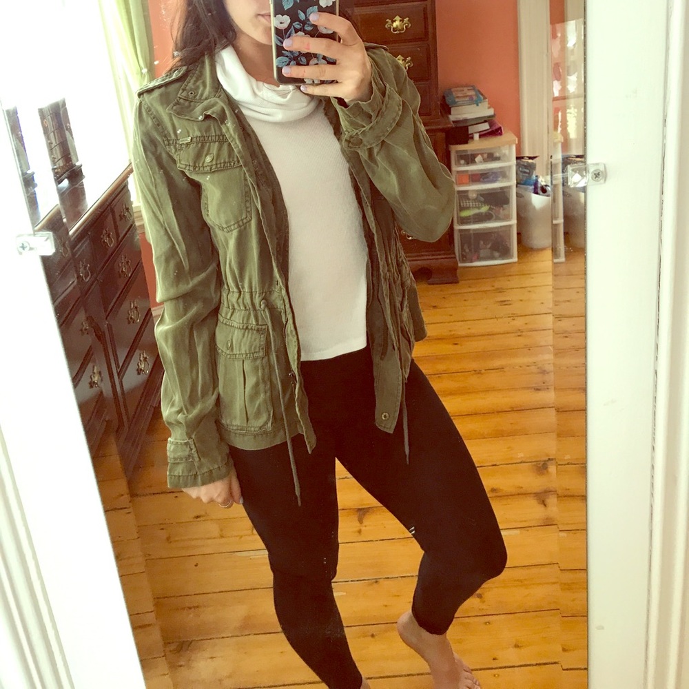 NWT green utility jacket size M