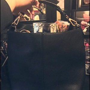 Black Faux Leather Purse- NWOT