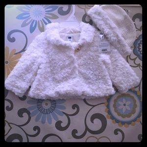 Janie & Jack NWT 6/12 months peacoat & hat
