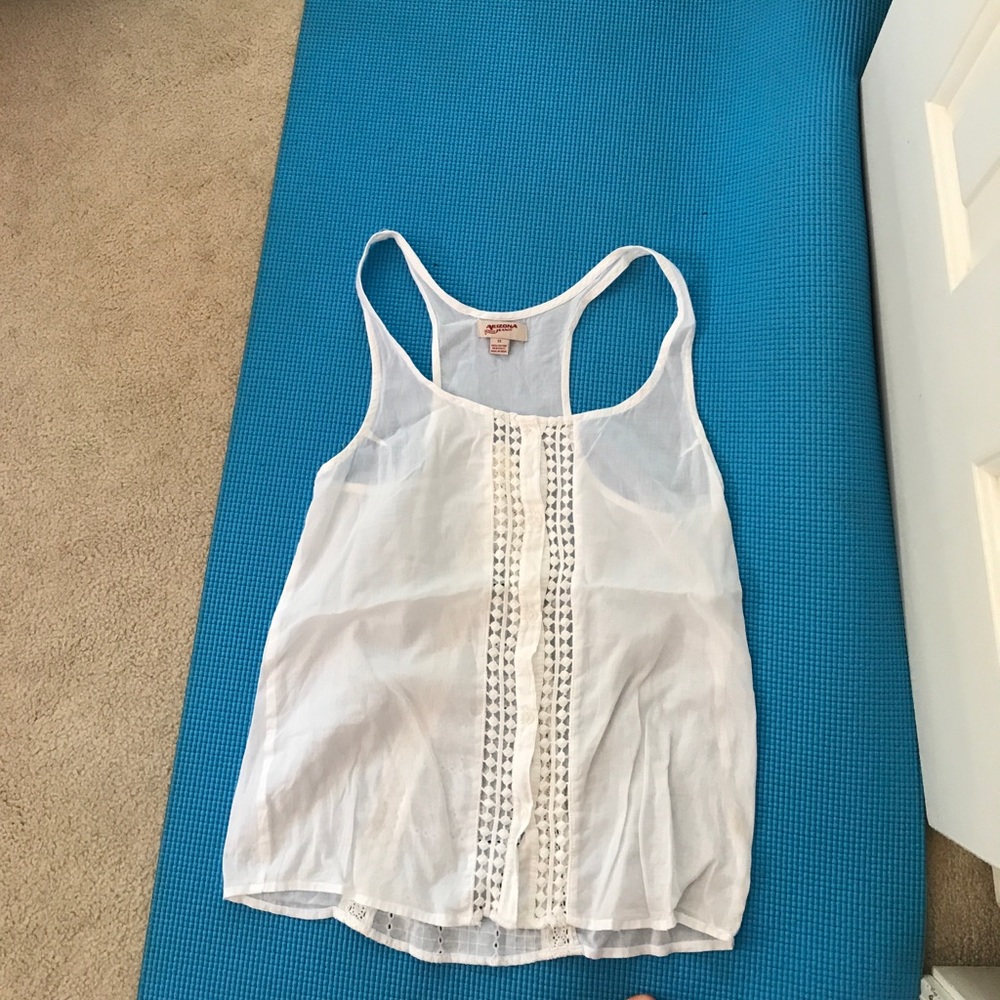 white tank top