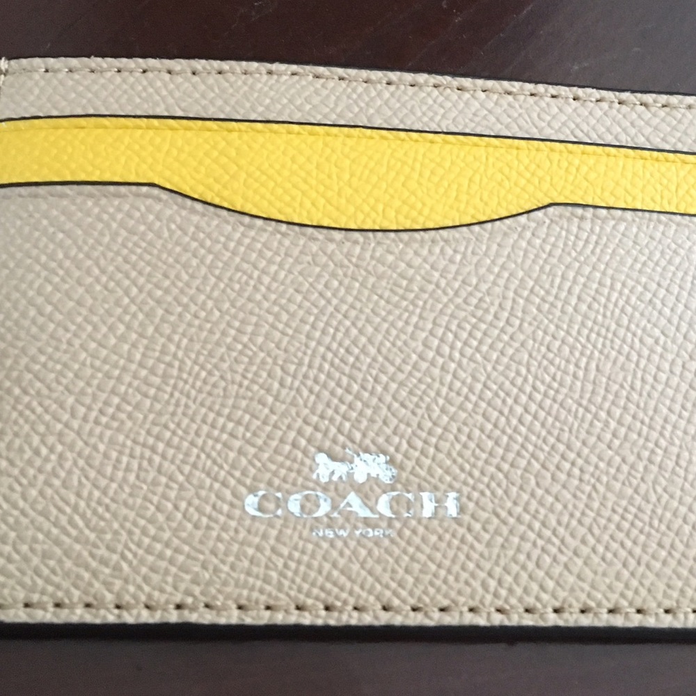 Coach BiColor Color Block Card Case