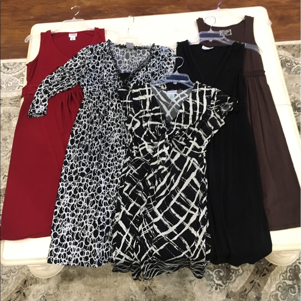 6 Motherhood Maternity Dresses, SZ Small