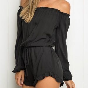 Brandy Melville black off the shoulder romper