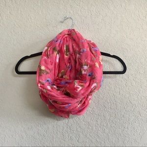 Charlotte Russe Pink Floral Infinity Scarf