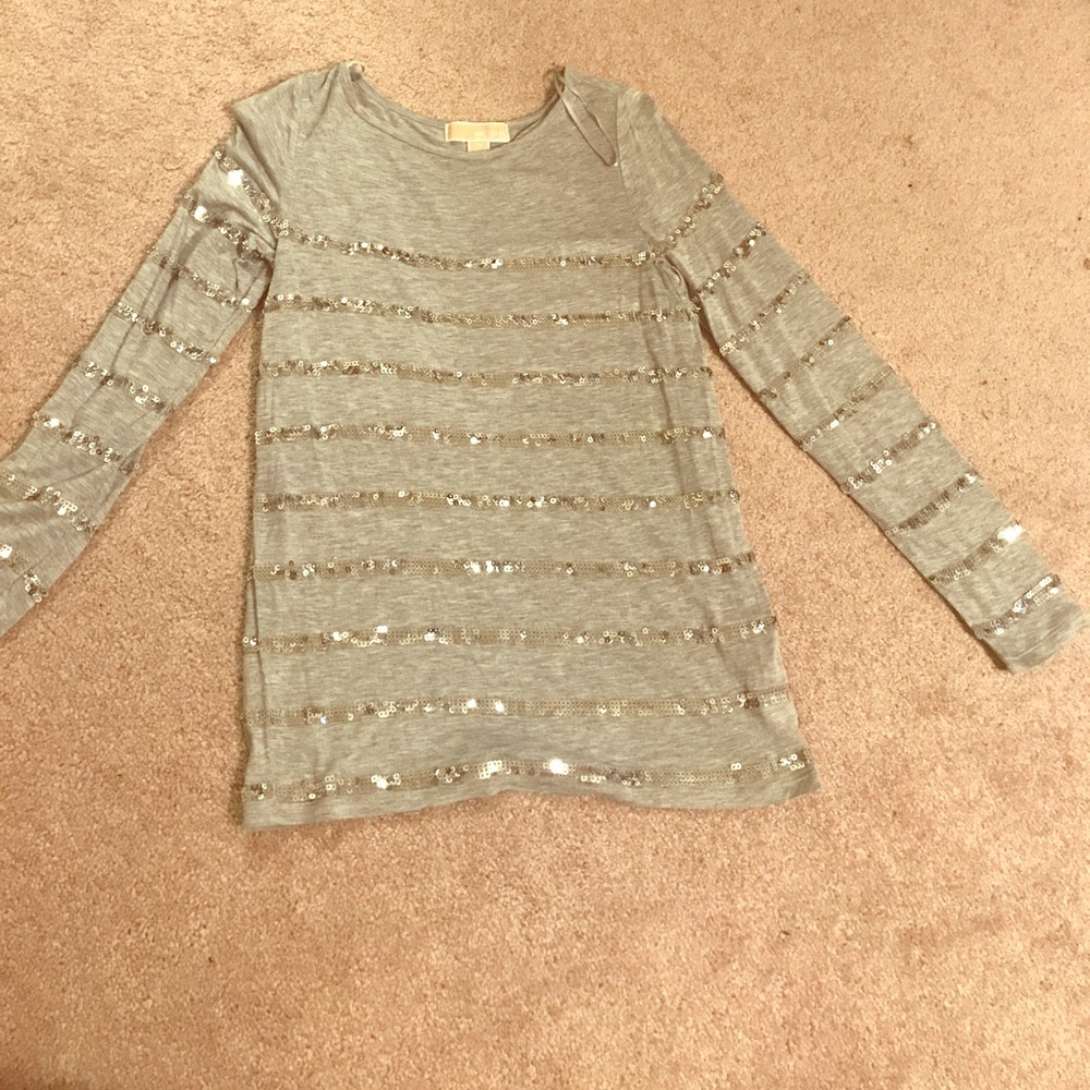 Michael Kors gray blouse size XS