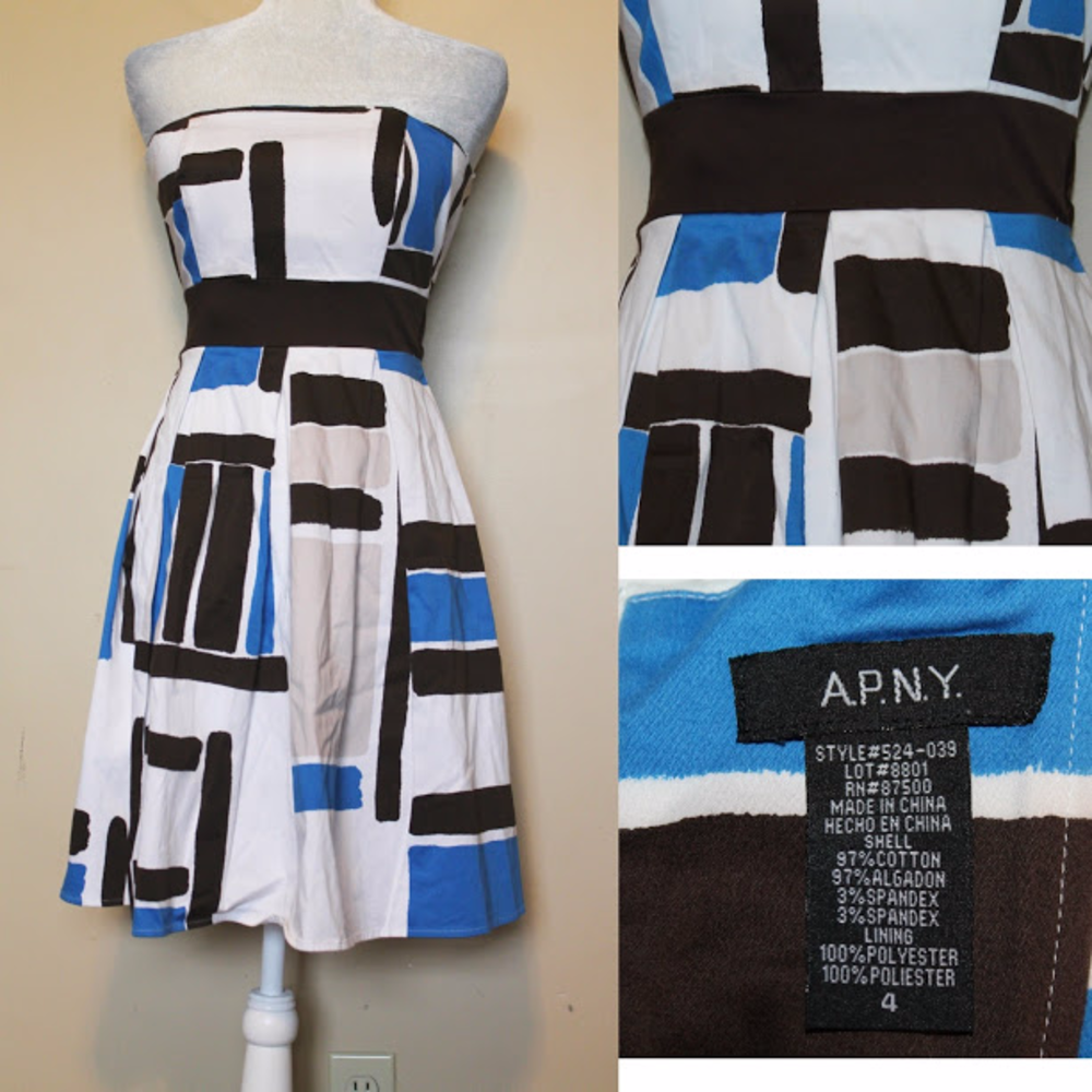 lA.P.N.Y.Strapless Summer Dress  Size 4
