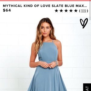 Lulus mythical kind of love dress slate blue
