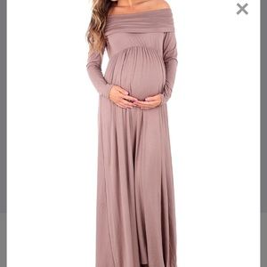 Off shoulder maternity maxi- Size M