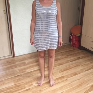 Silver Sequin Mini Dress forever 21