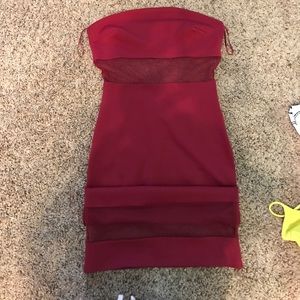 Burgundy red dress