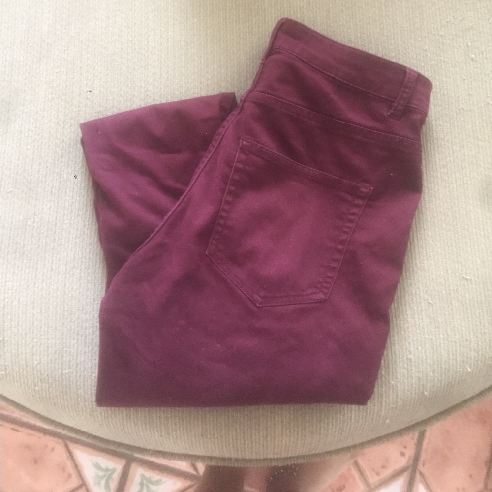 Maroon high waisted pants