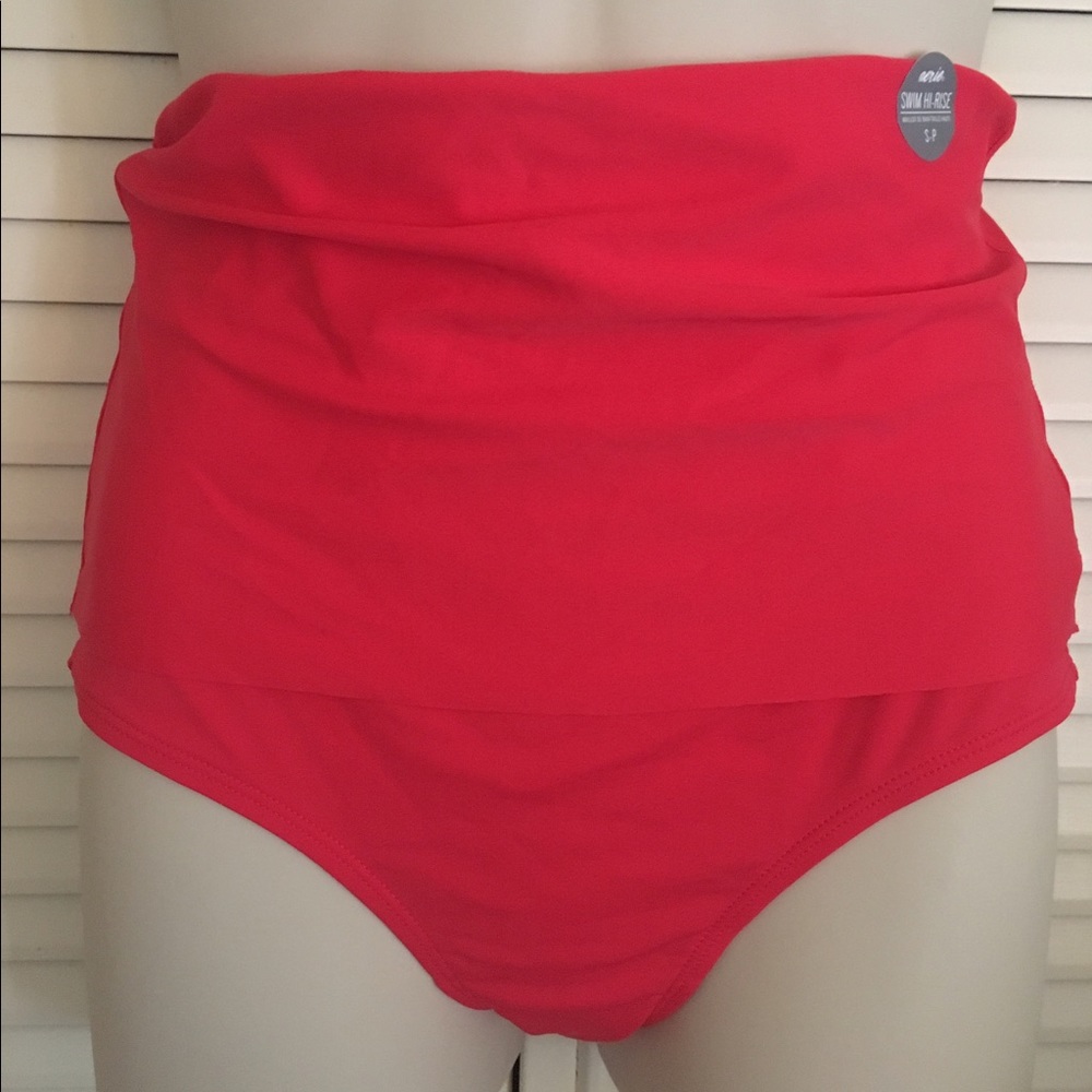 Aerie size Small high rise fold over swim bottom