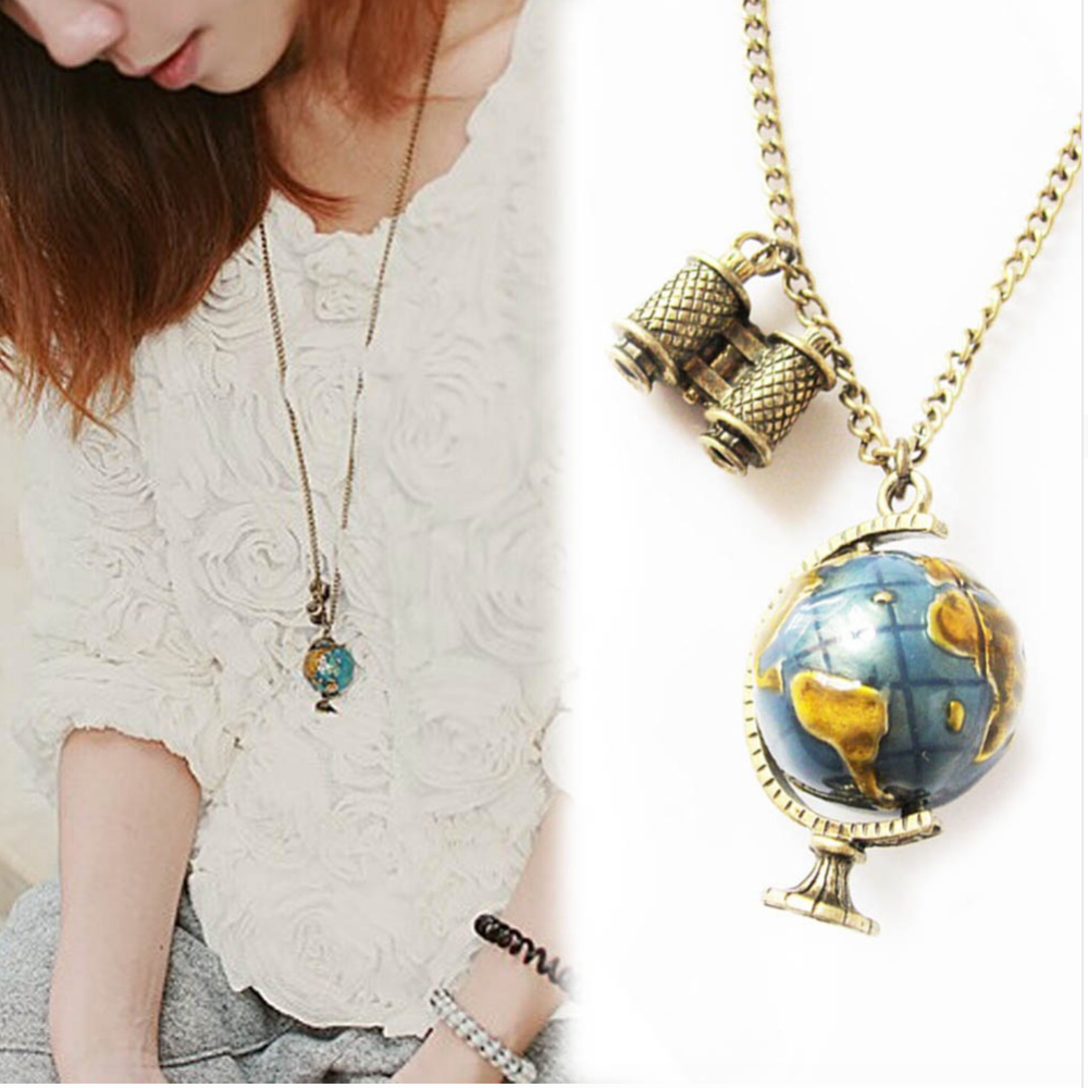 3D Globe Necklace --Perfect for travel lovers!!