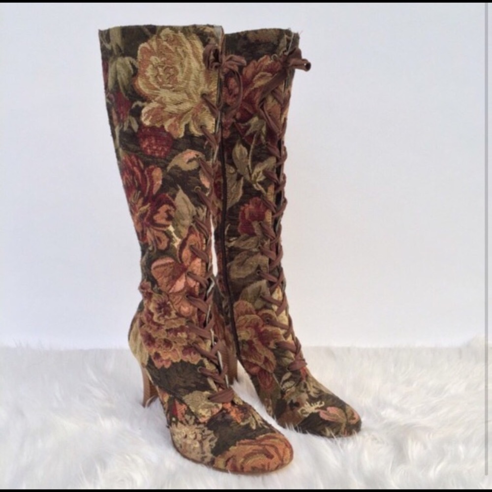 "Love Witch" 🌙 Victorian Tapestry Boots 🍂✨