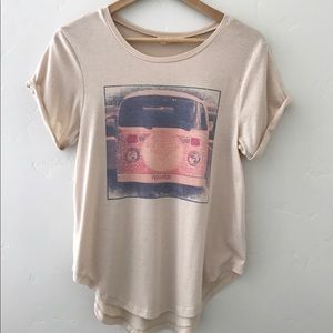 Ripcurl VW bus tee w/rolled sleeves size sm