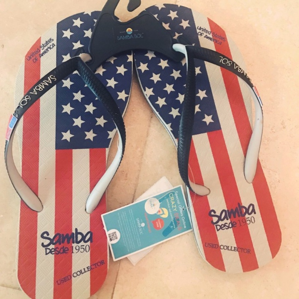 Samba Sol American Flag Flip Flops🇺🇸