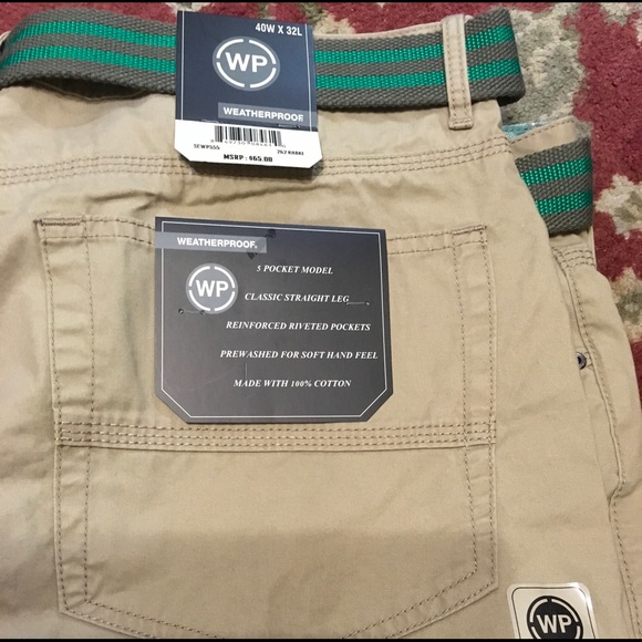 weatherproof khaki pants