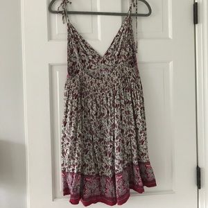 cotton candy la paisley open back mini dress