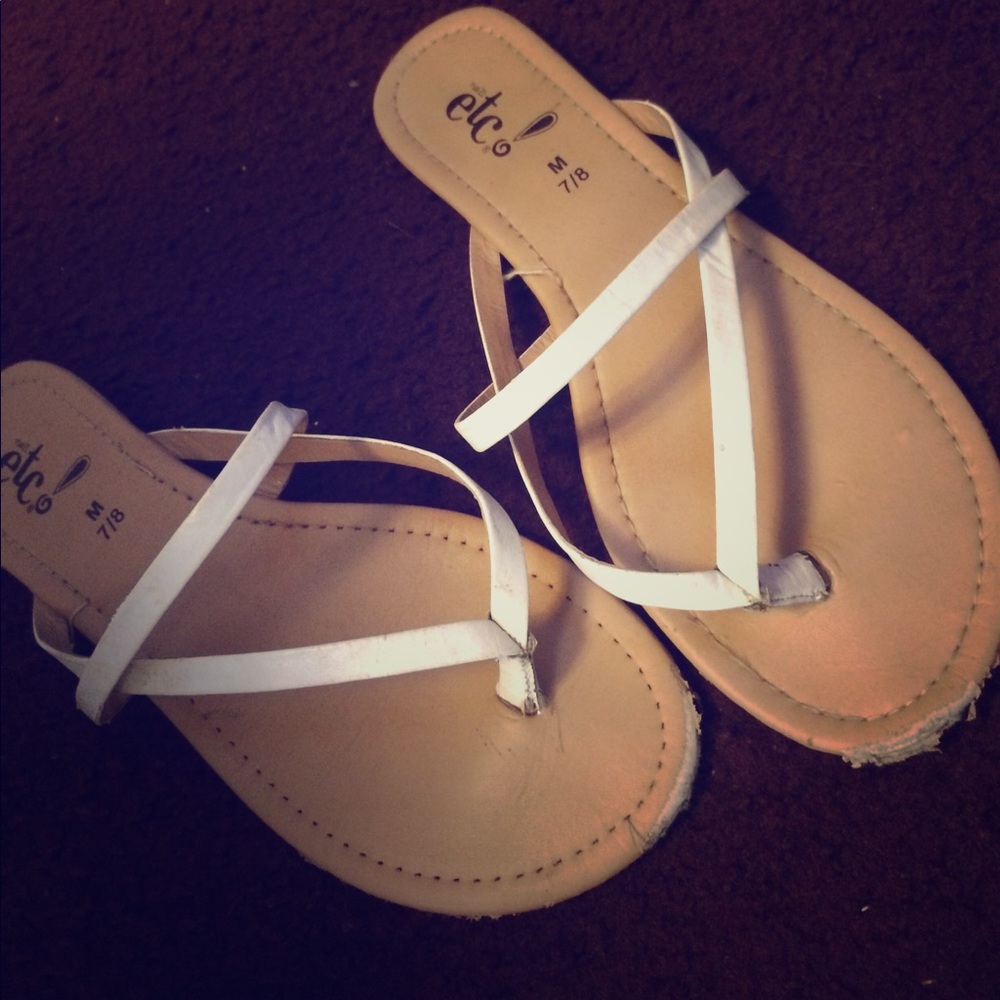 Rue 21 white flip flops!