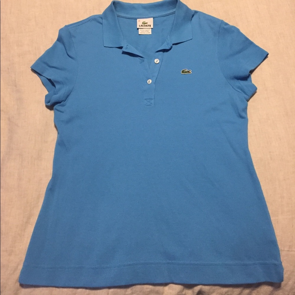 Lacoste turquoise polo classic  fit size 42