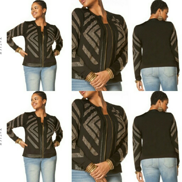 FINAL PRICE! BLACK BEDAZZLE BLAZER - Picture 4 of 7