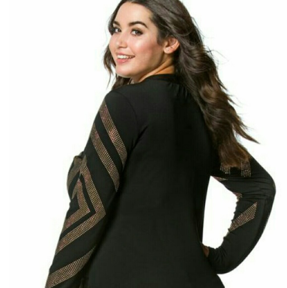 FINAL PRICE! BLACK BEDAZZLE BLAZER - Picture 2 of 7