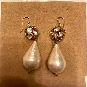 Moon & Lola Pearl and Crystal Gold Earrings