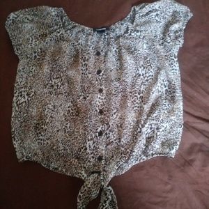 Sheer Cheetah Blouse