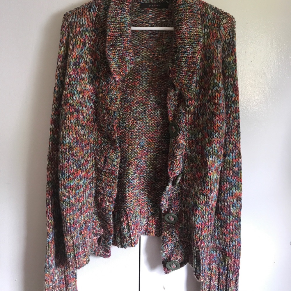 Fever multi-color crochet sweater