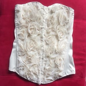 Charlotte Russe Ivory Floral Corset
