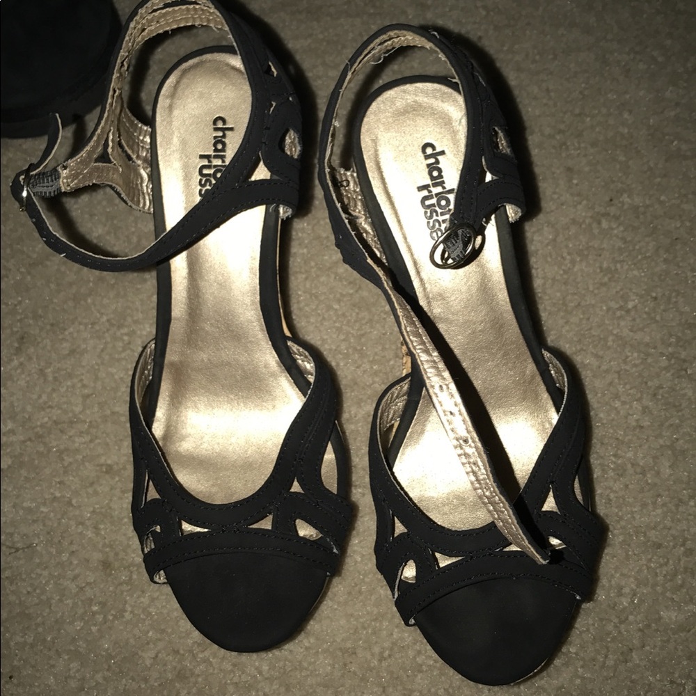 Charlotte Russe Black Wedges