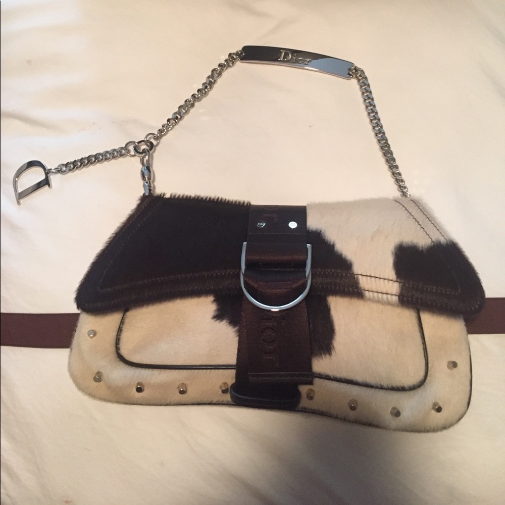 Dior pony hair purse