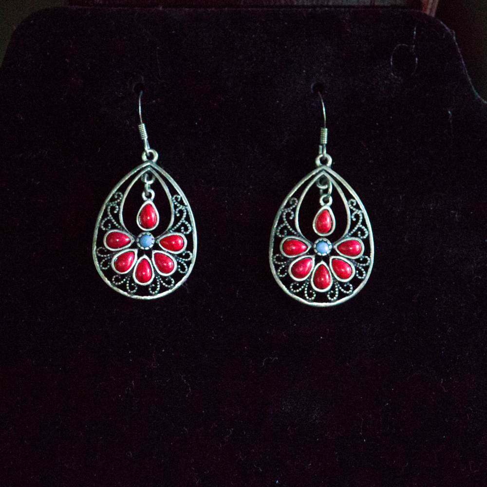 Silver Plated Teardrop Earrings