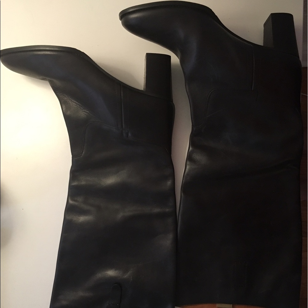 J Crew high top leather boots, size 12
