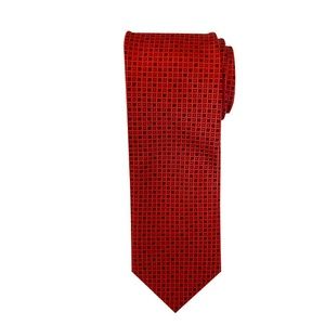 Red with Squares Tie