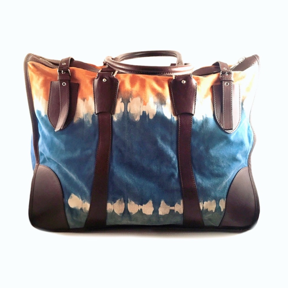 Balenciaga Men's 2008 S/S Tie-Dyed Suede Weekender