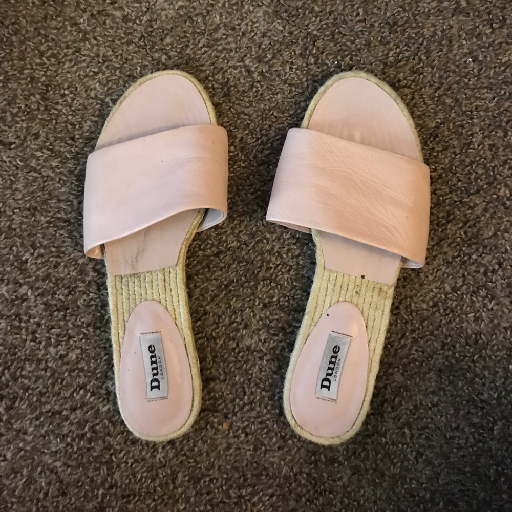Dune London millennial pink slides