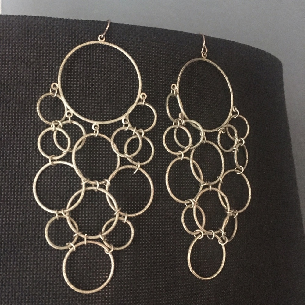 Silver pendant earrings
